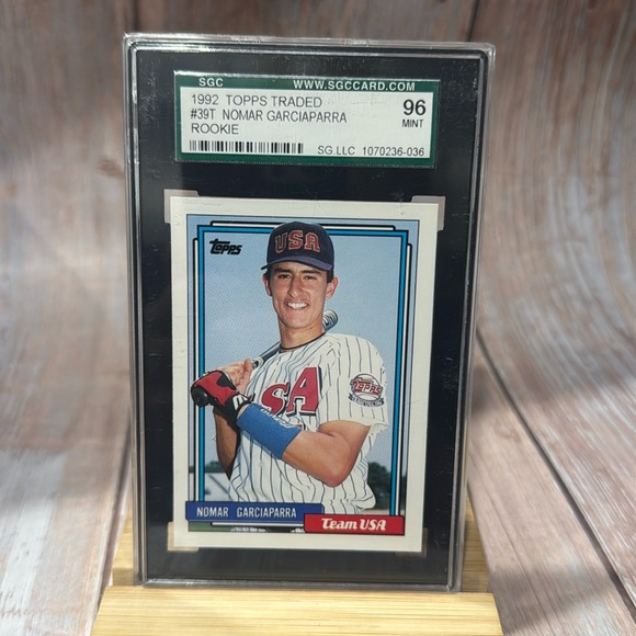 1992 Topps Traded #39T Nomar Garciaparra SGC Card 96 Mint Baseball Card #ME573 - Picture 1 of 3